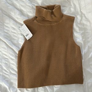 Khaki Turtleneck Vest with tags